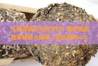 怎样存放普洱茶才合适