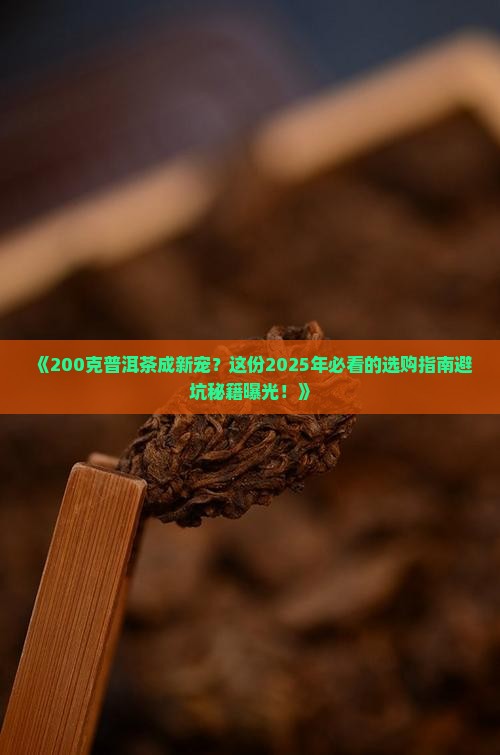 现在流行200克普洱茶