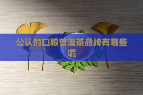 公认的口粮普洱茶品牌有哪些