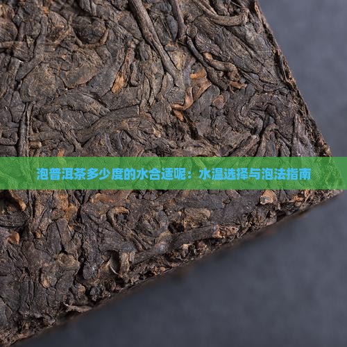 泡普洱茶多少度的水合适呢
