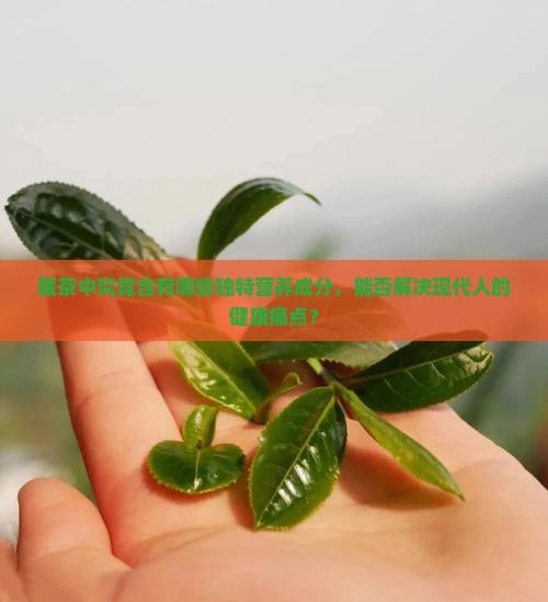 藏茶中究竟含有哪些独特营养成分，能否解决现代人的健康痛点？