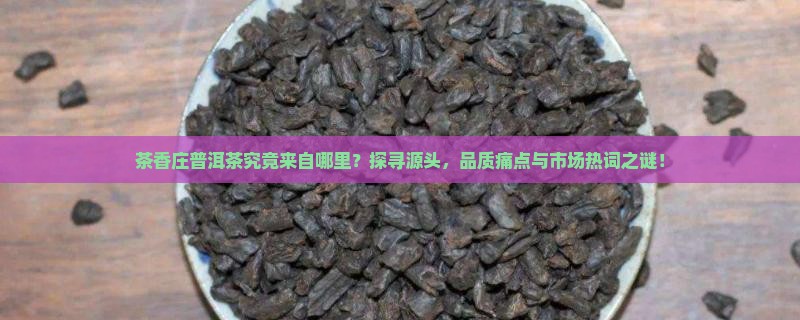 茶香庄普洱茶究竟来自哪里？探寻源头，品质痛点与市场热词之谜！