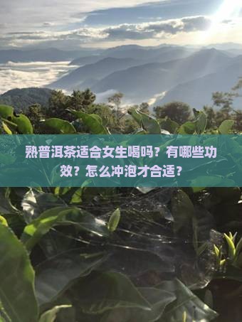 熟普洱茶适合女生喝吗？有哪些功效？怎么冲泡才合适？
