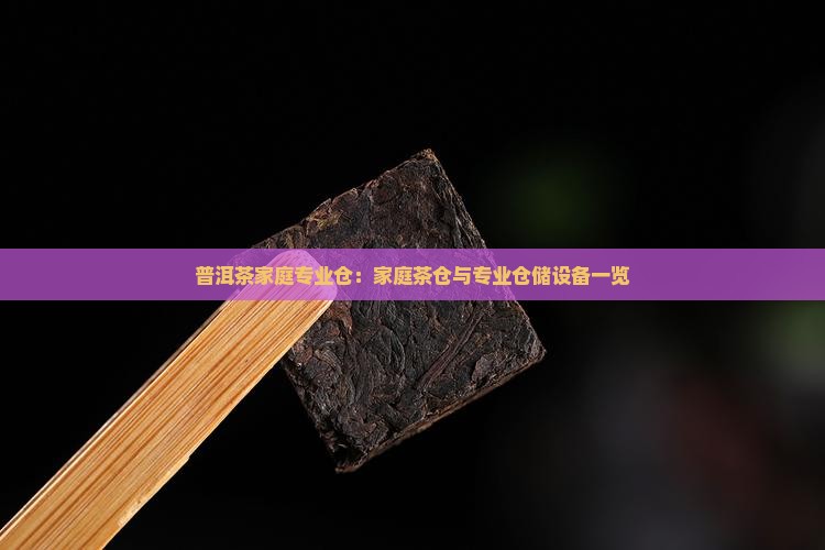 普洱茶家庭专业仓：家庭茶仓与专业仓储设备一览