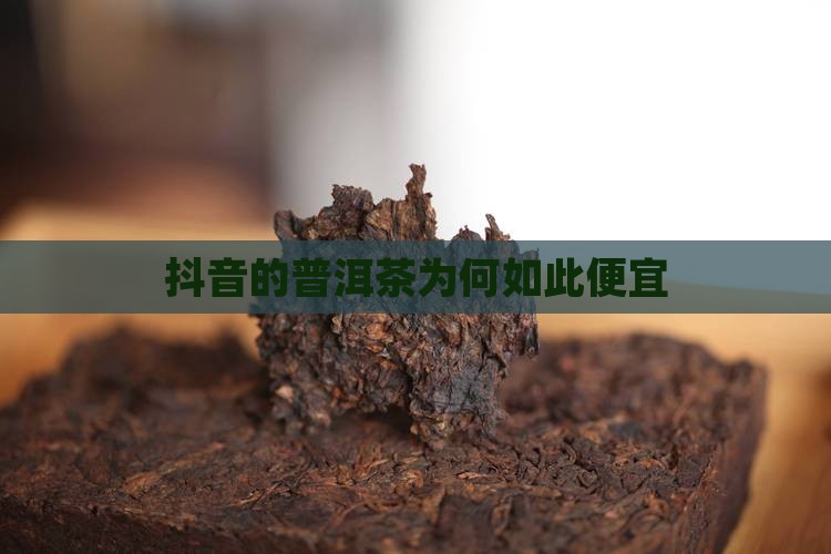抖音的普洱茶为何如此便宜