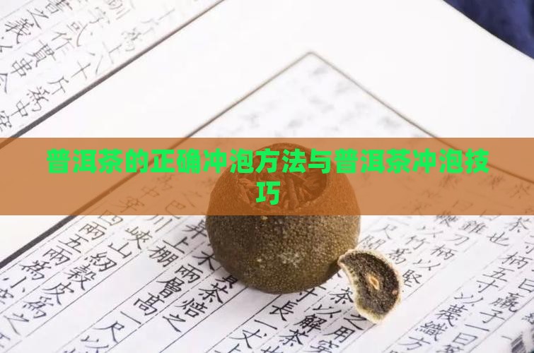 普洱茶的正确冲泡方法与普洱茶冲泡技巧
