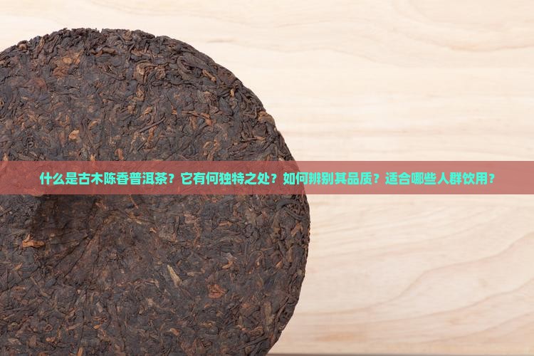 什么是古木陈香普洱茶？它有何独特之处？如何辨别其品质？适合哪些人群饮用？