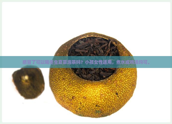感冒了可以喝冬虫夏草泡茶吗？小孩女性适用，煮水或鸡汤均可。
