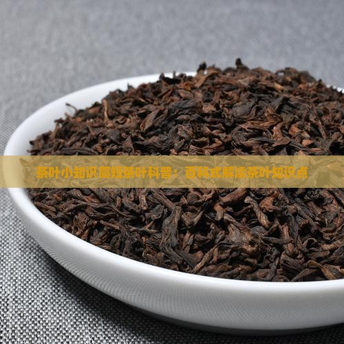 茶叶小知识简短茶叶科普：百科式解读茶叶知识点