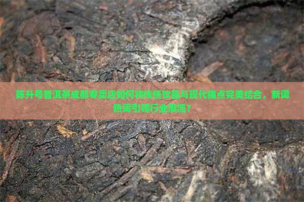 陈升号普洱茶成都专卖店如何将传统饮品与现代痛点完美结合，新词热词引领行业潮流？