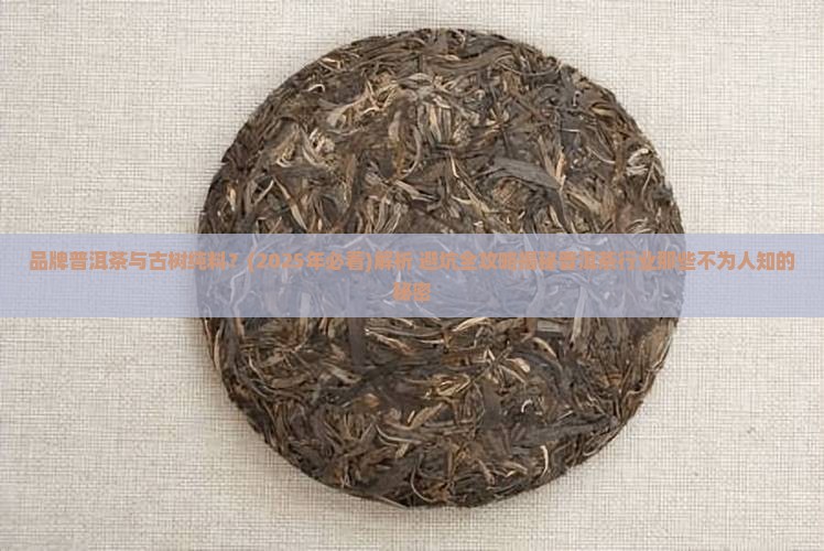 品牌普洱茶与古树纯料