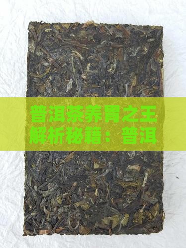 普洱茶为什么是养胃之王