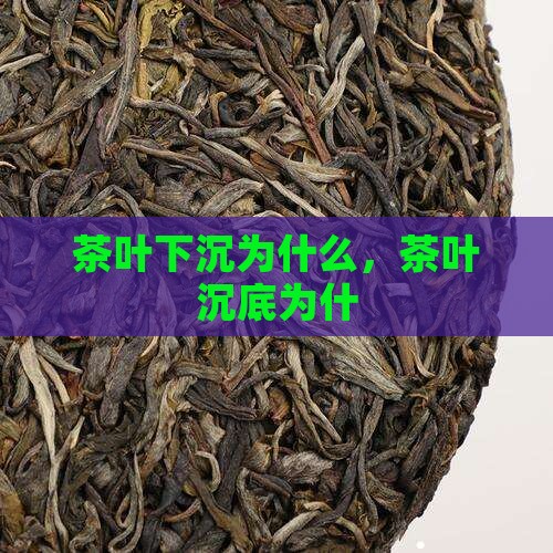 泡茶茶叶下沉为什么