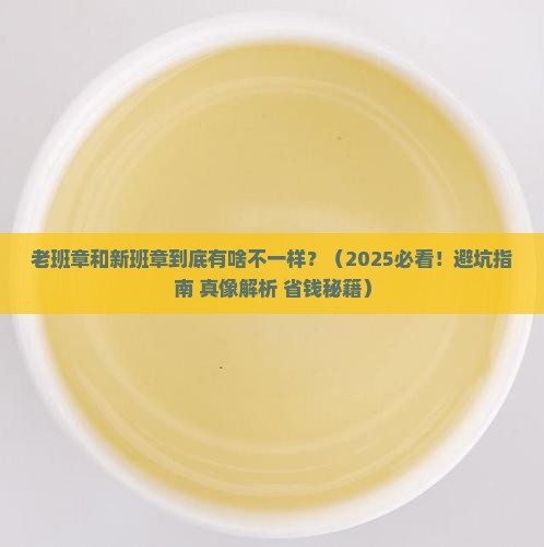 老班章村和新班章村的区别