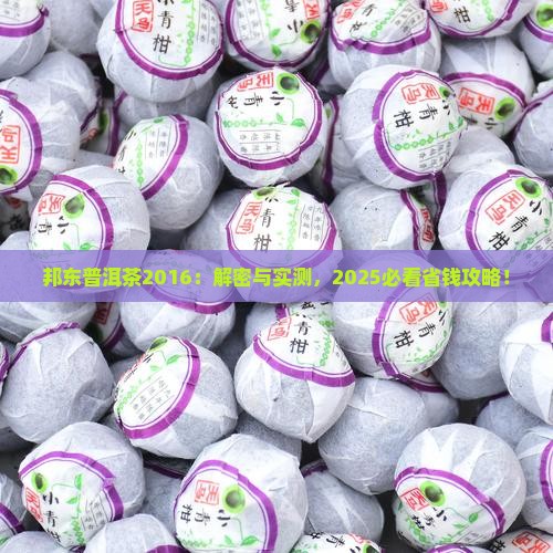 邦东普洱茶2016
