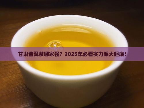 甘肃普洱茶哪家比较有实力