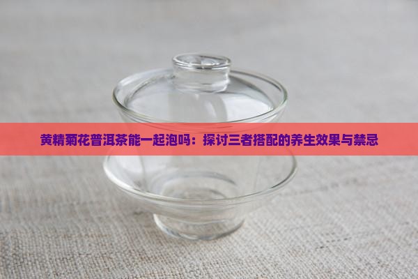 黄精菊花普洱茶能一起泡吗：探讨三者搭配的养生效果与禁忌