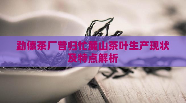 勐傣茶厂昔归忙麓山茶叶生产现状及特点解析