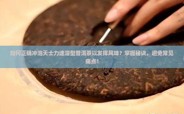 如何正确冲泡天士力速溶型普洱茶以发挥风味？掌握秘诀，避免常见痛点！