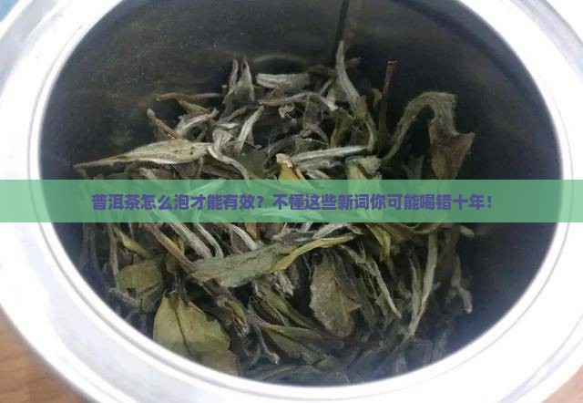 普洱茶怎么泡才能有效?不懂这些新词你可能喝错十年! 普洱茶怎么泡才能有效?不懂这些新词你可能喝错十年!