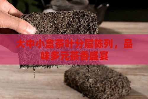 大中小盒茶叶分层陈列，品味多元茶香盛宴