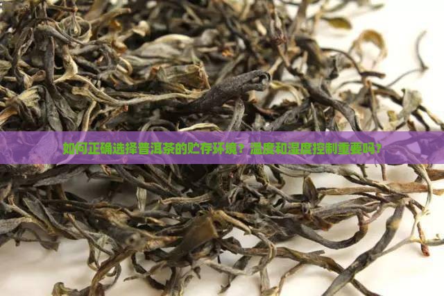 如何正确选择普洱茶的贮存环境?温度和湿度控制重要吗? 如何正确选择普洱茶的贮存环境?温度和湿度控制重要吗?