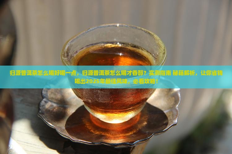 归源普洱茶怎么喝好喝一点