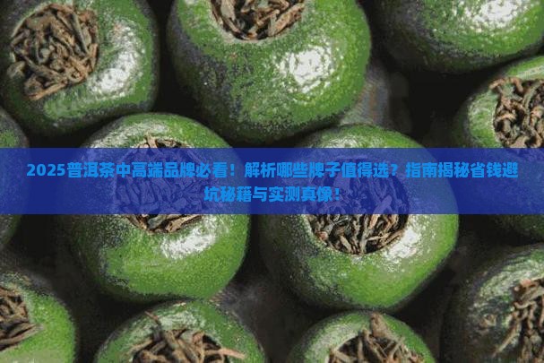 普洱茶中高端推荐什么牌子