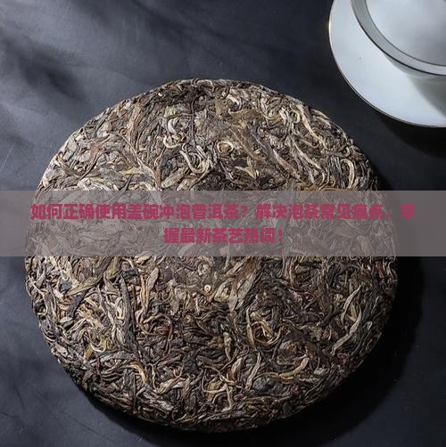 如何正确使用盖碗冲泡普洱茶？解决泡茶常见痛点，掌握最新茶艺热词！
