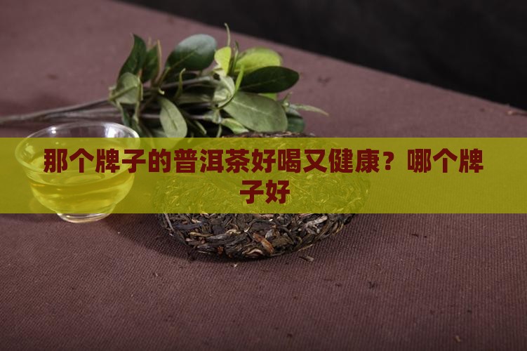 那个牌子的普洱茶好喝又健康？哪个牌子好