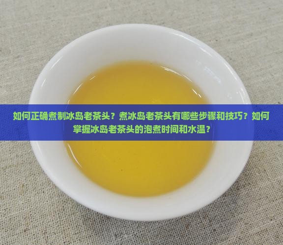 如何正确煮制冰岛老茶头？煮冰岛老茶头有哪些步骤和技巧？如何掌握冰岛老茶头的泡煮时间和水温？