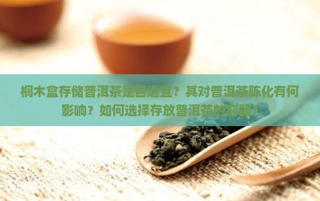 桐木盒存储普洱茶是否适宜？其对普洱茶陈化有何影响？如何选择存放普洱茶的容器？