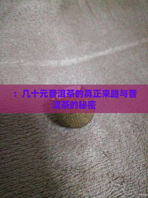 ：几十元普洱茶的真正来路与普洱茶的秘密