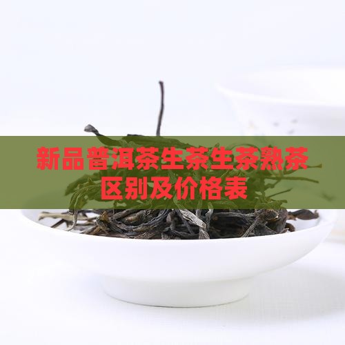 新品普洱茶生茶