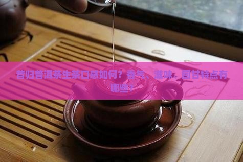 昔归普洱茶生茶口感