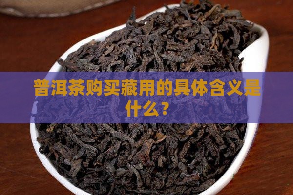 普洱茶购买藏用的是什么意思