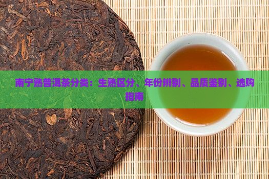 南宁熟普洱茶分类