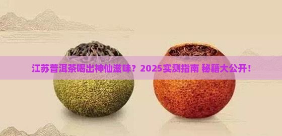 江苏普洱茶怎么喝好喝又好喝
