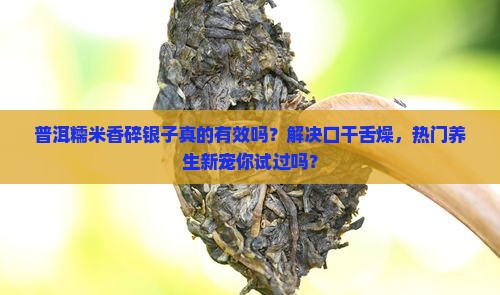 普洱糯米香碎银子的功效