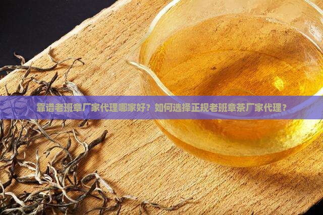 靠谱老班章厂家代理哪家好？如何选择正规老班章茶厂家代理？
