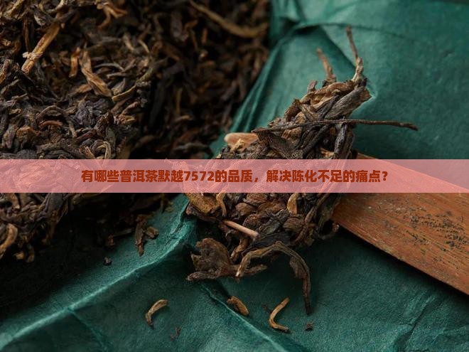 有哪些普洱茶默越7572的品质，解决陈化不足的痛点？