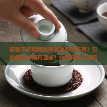 碎银子茶如何发挥其功效与作用？它的保健作用有哪些？饮用碎银子茶有哪些注意事项和禁忌？