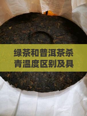 绿茶和普洱茶杀青温度区别及具体数值对比