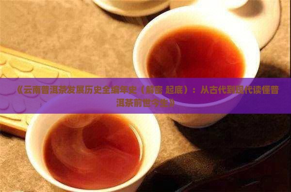 云南普洱茶发展历史