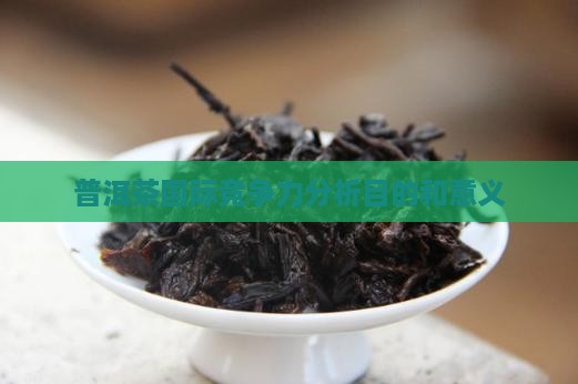 普洱茶国际竞争力分析目的