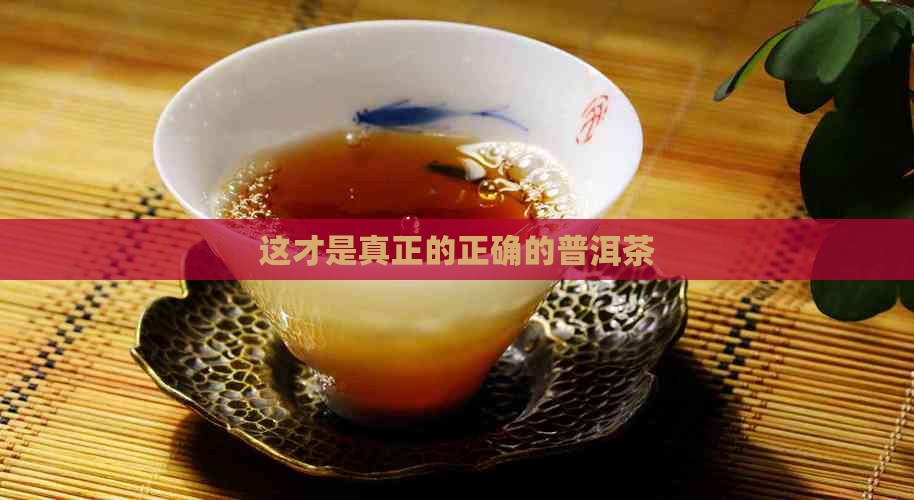 这才是真正的正确的普洱茶
