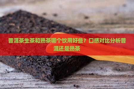 普洱茶生茶和熟茶哪个饮用好些？口感对比分析普洱还是熟茶