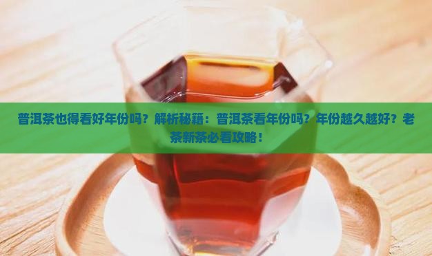 普洱茶也得看好年份吗