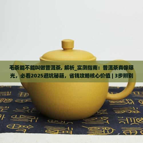 毛茶能不能叫做普洱茶