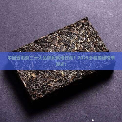 中国普洱茶二十大知名品牌